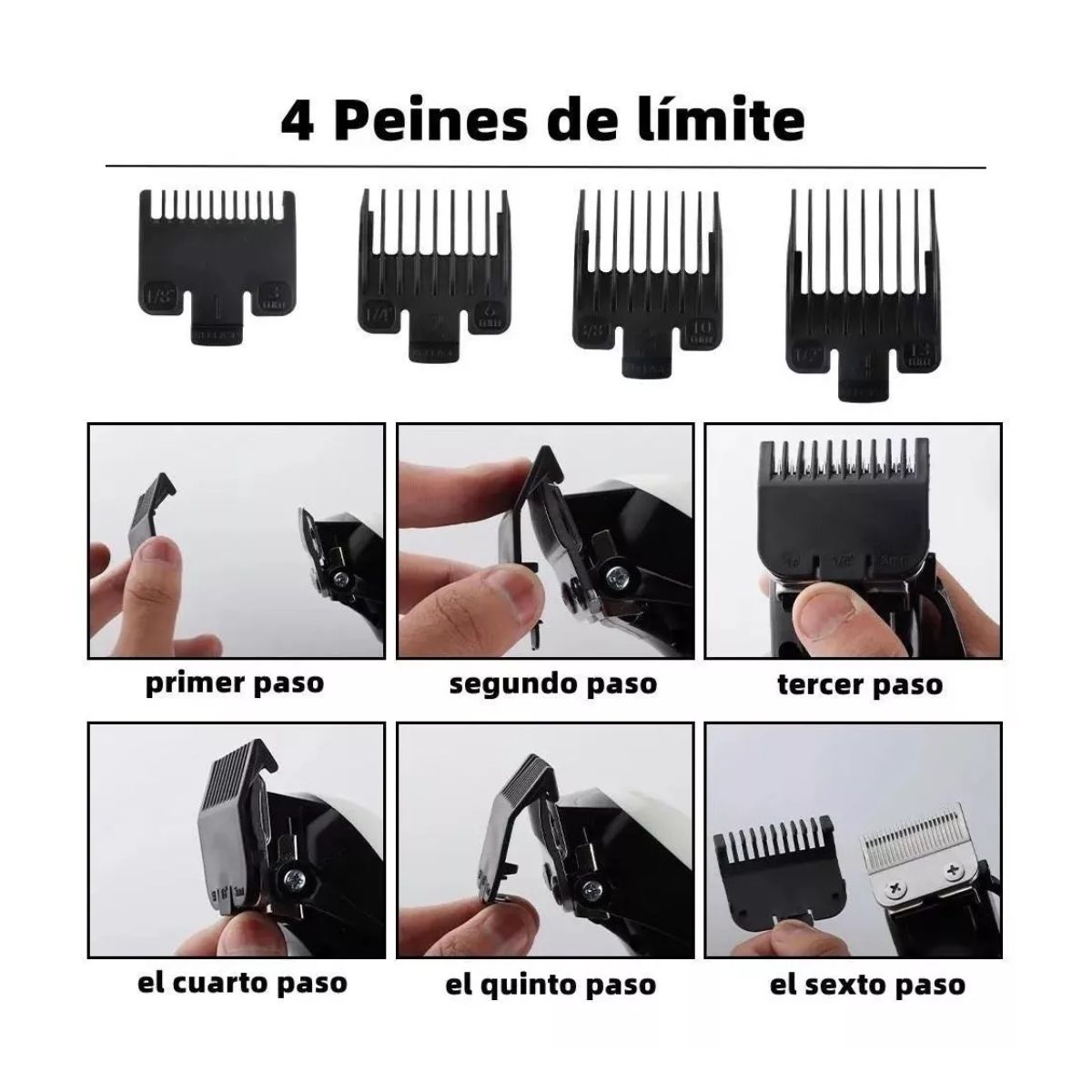 Maquina Para Cortar Cabello Cortadora De Pelo Profesional Blanca