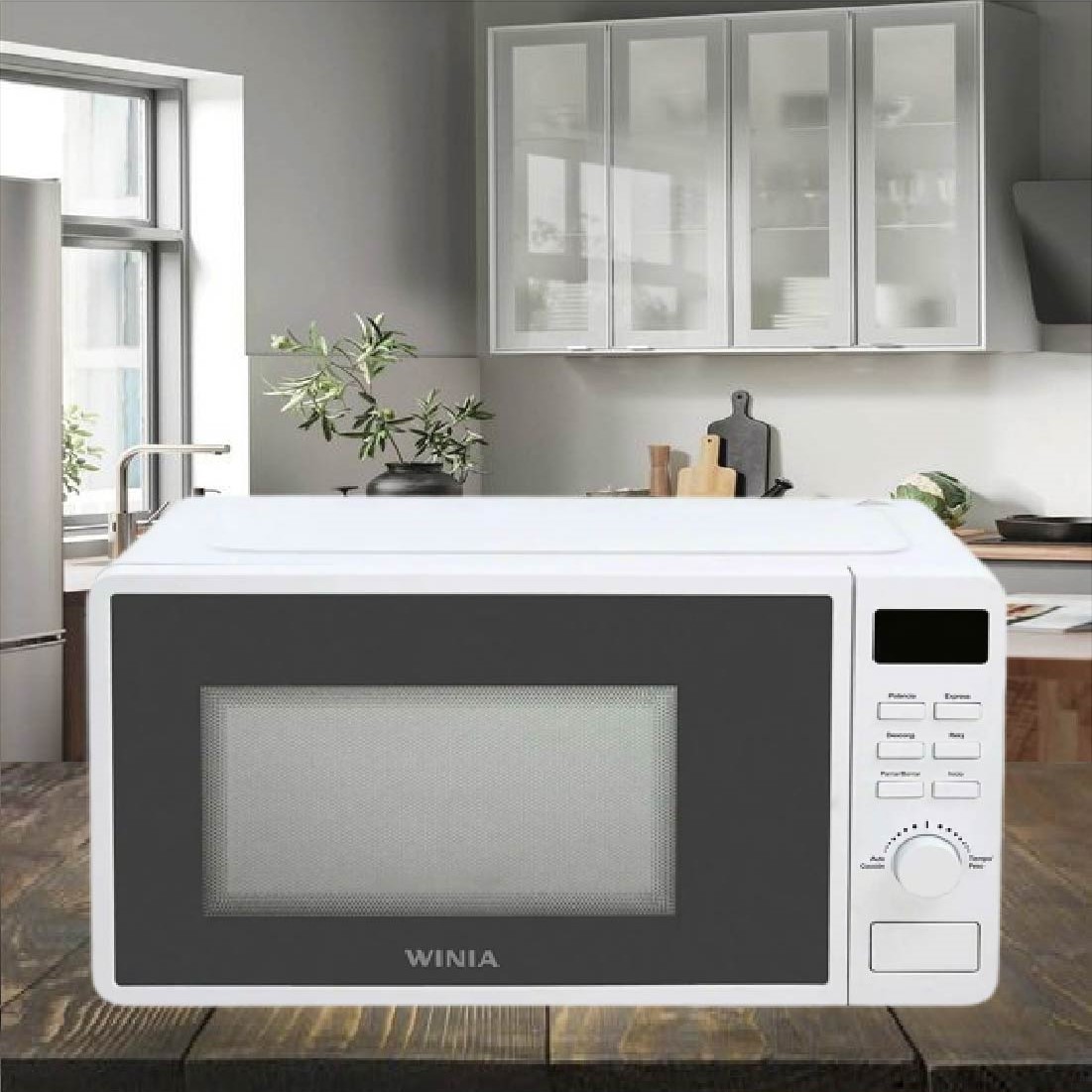 HORNO MICROONDAS 0.7P3 ABIERTO BOTON BLANCO WINIA