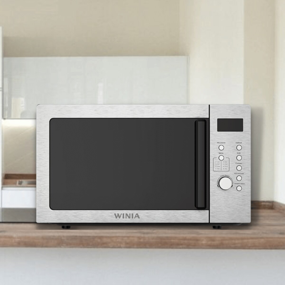 HORNO MICROONDAS 1.1P3 ABIERTO BOTON ACERO INOX WINIA