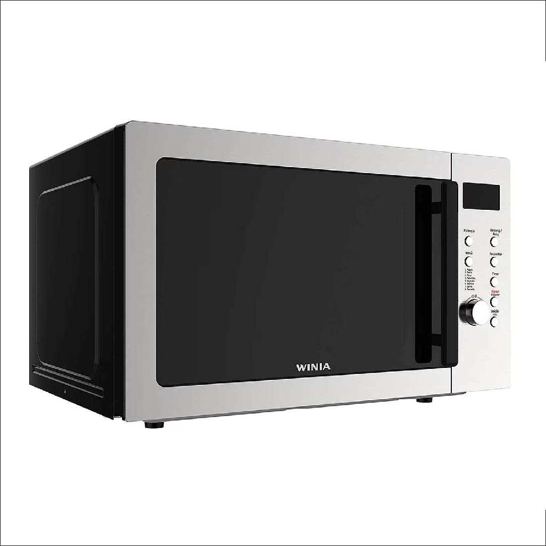 HORNO MICROONDAS 1.1P3 ABIERTO BOTON ACERO INOX WINIA