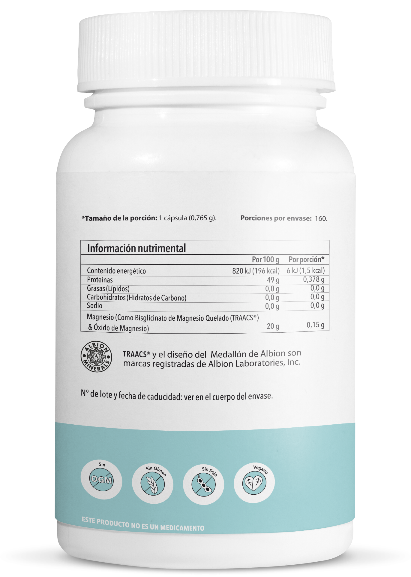 Bisglicinato Magnesio Quelado 160 Caps Magno-complex Matter