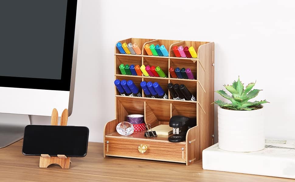Organizador de escritorio de madera