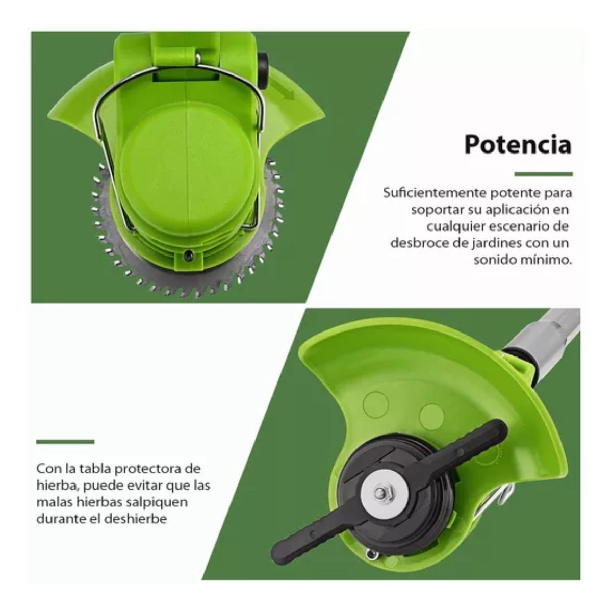 Desbrozadora Electrica Inalámbrica Portátil Podadoras Pasto Verde