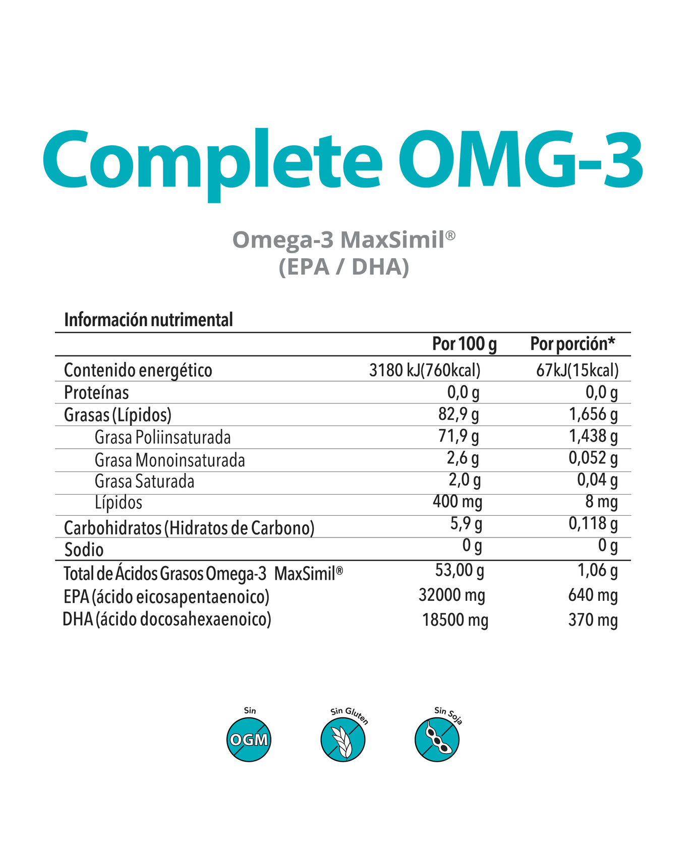 Omega 3 Omega-3 Maxsimil® 60 Capsulas Complete Omg-3 Matter 