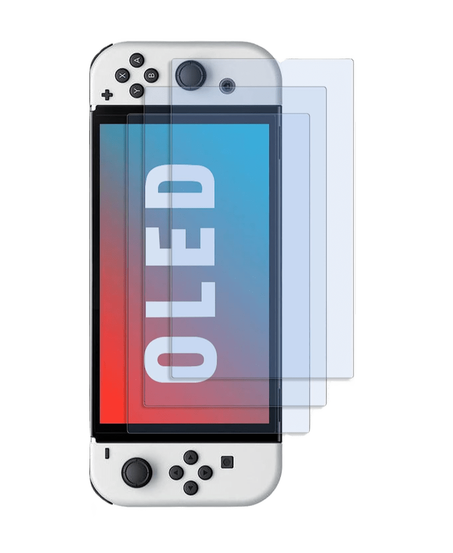  Protector de pantalla vidrio templado para Nintendo Switch OLED (3 Piezas)