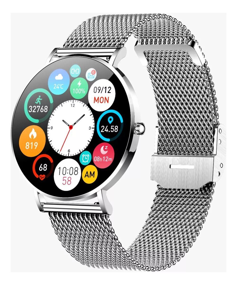 Reloj Para Mujer Smart Watch T8 Para Dama Fralugio 1.3´ Metal Amoled Hd