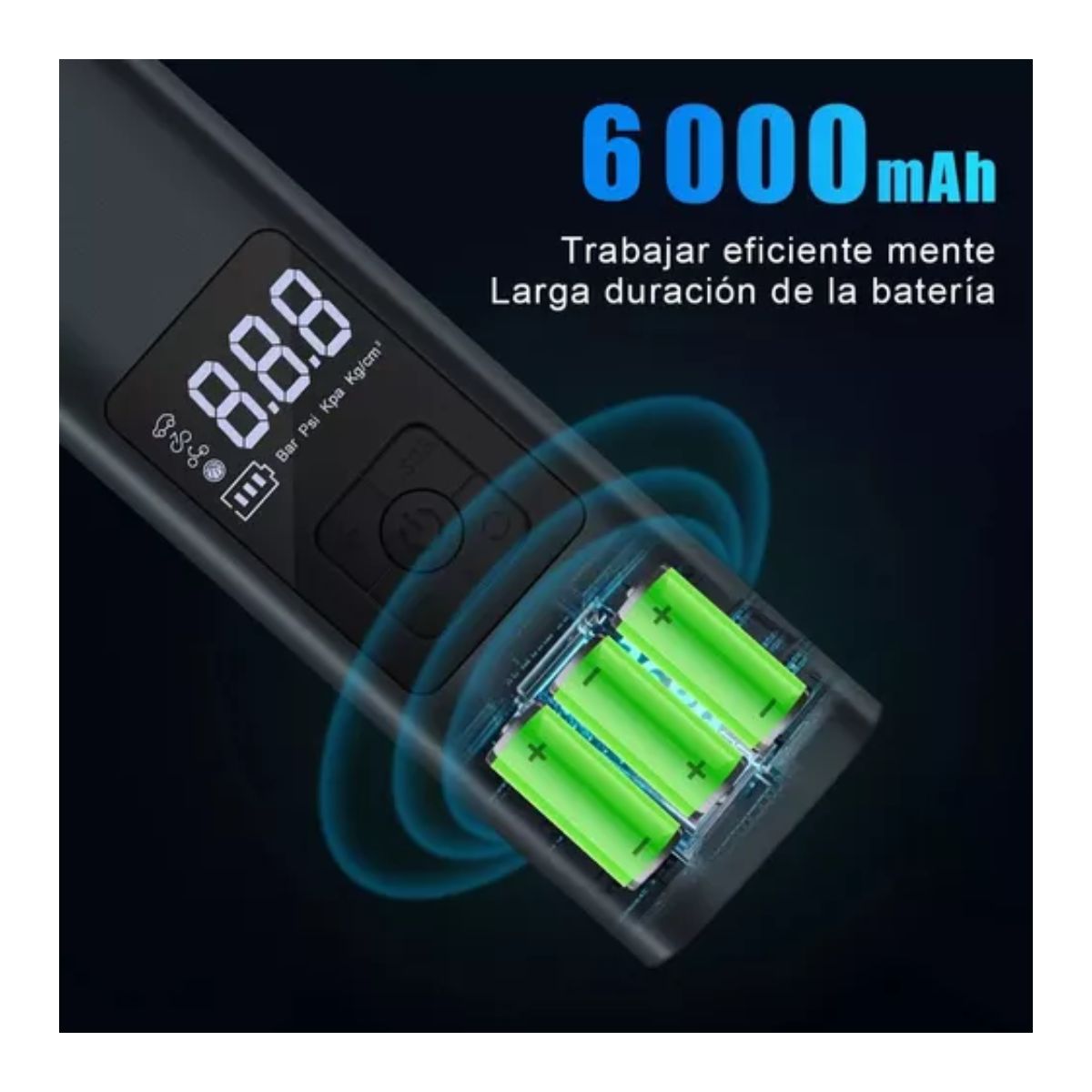 Bomba De Aire Inalámbrica Para Inflar Llantas Negro