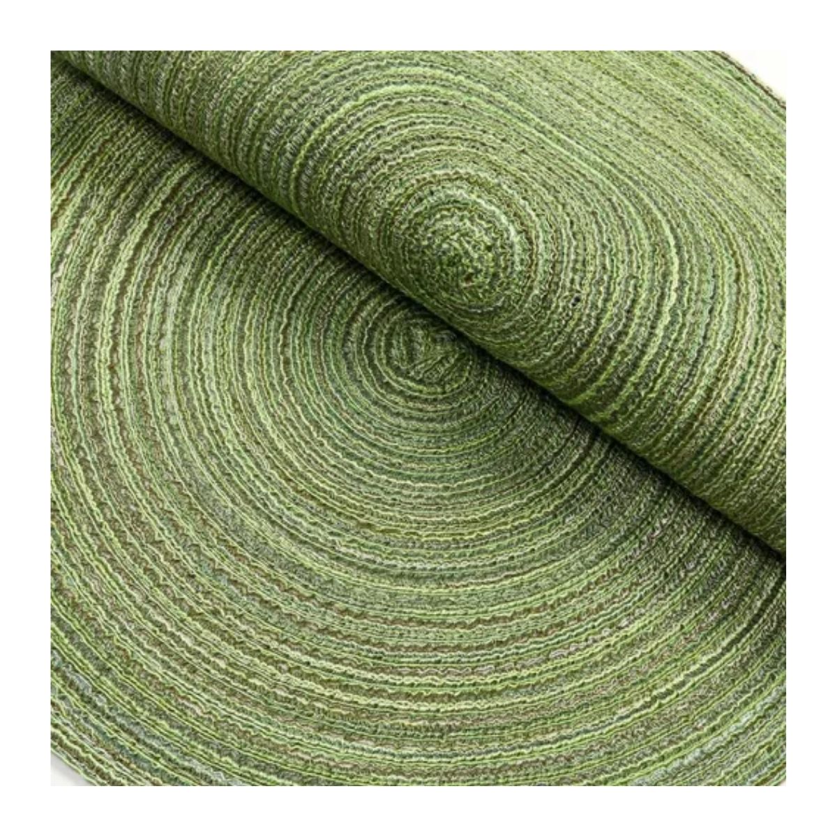 Set De 4 Manteles Individuales Redondos Trenzados Verde