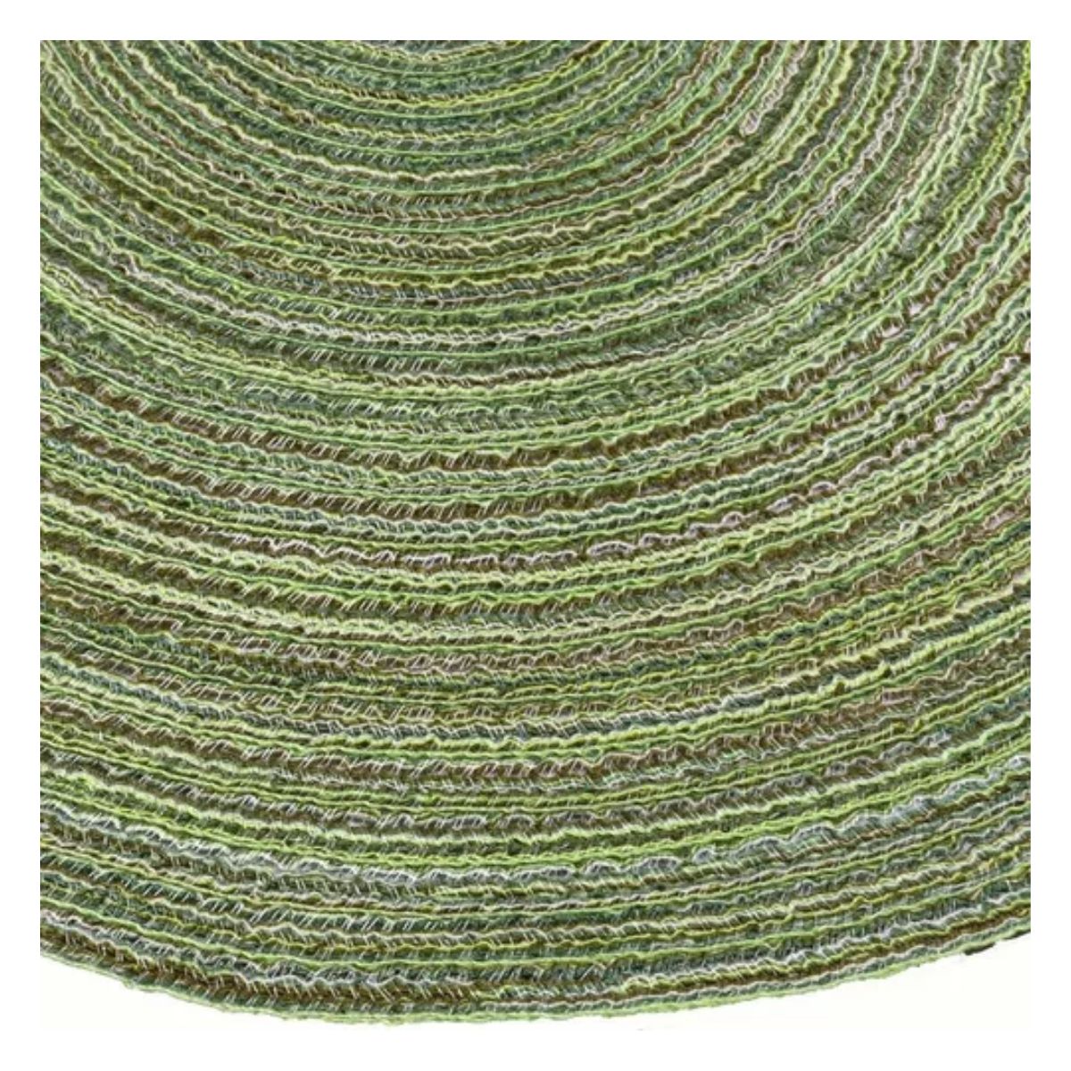 Set De 4 Manteles Individuales Redondos Trenzados Verde