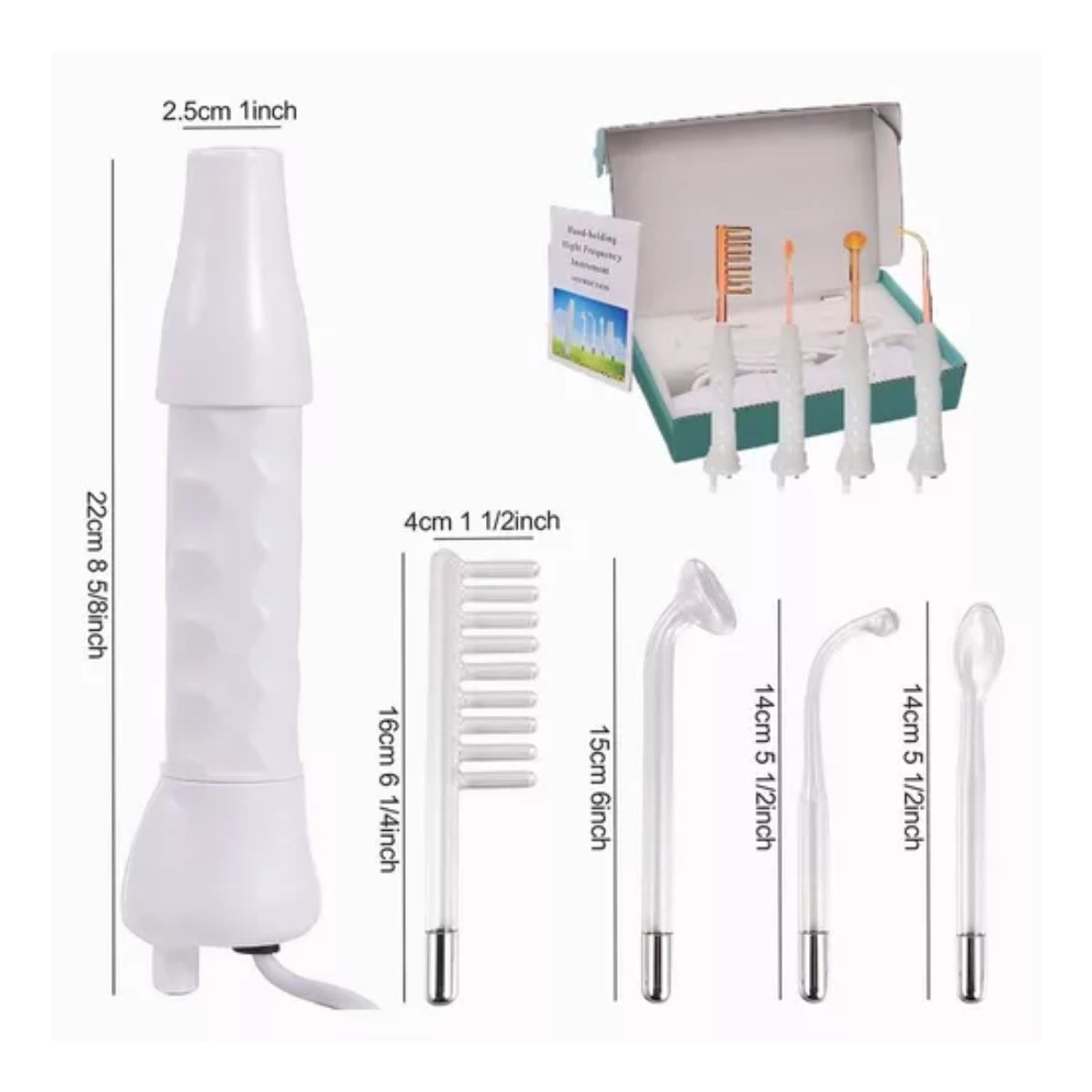 Máquina Terapia Piel De Alta Frecuencia, Facial Dispositivos Blanco