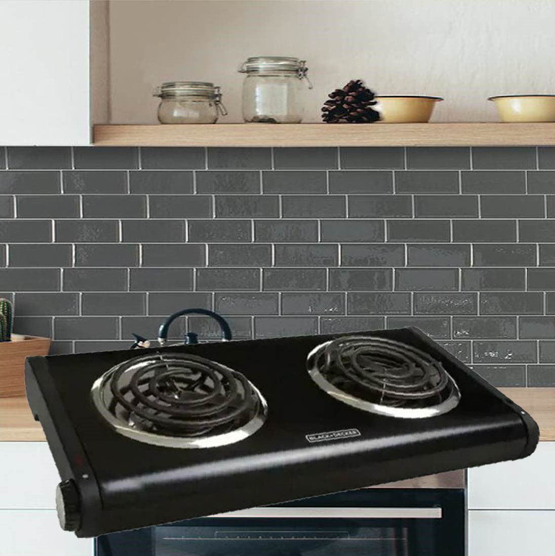 Parrilla Eléctrica Black and Decker Doble Hornilla DB1002B