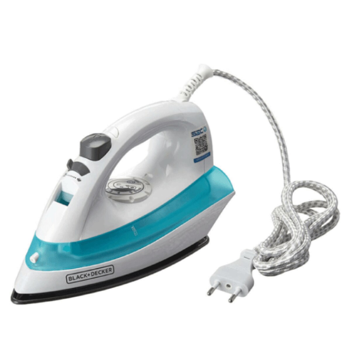 PLANCHA DE VAPOR SUELA ANTIADHERENTE BLANCO/AZUL B&D