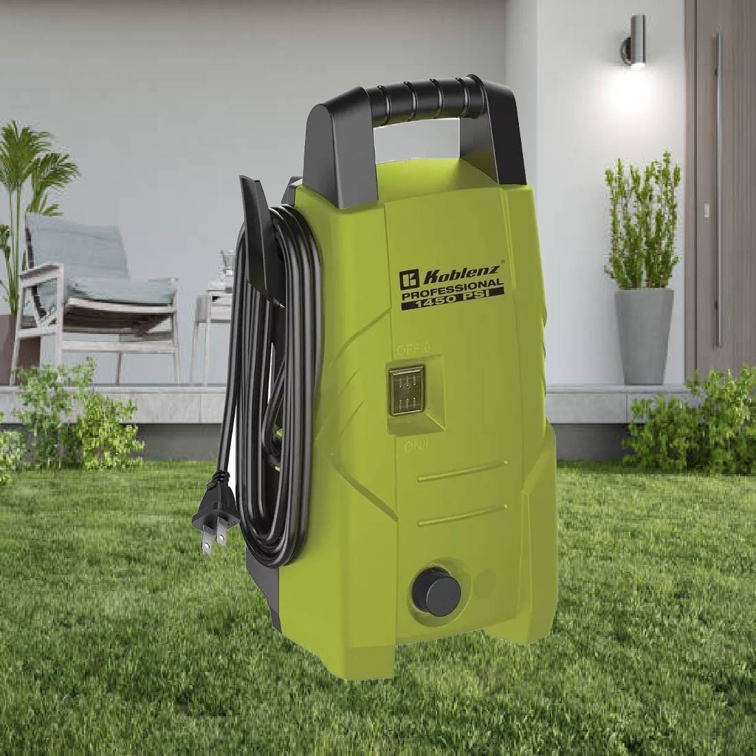 HIDROLAVADORA 120V 1450 PSI ACCESORIOS 5.5 L/MIN VERDE/NEGRO KOBLENZ