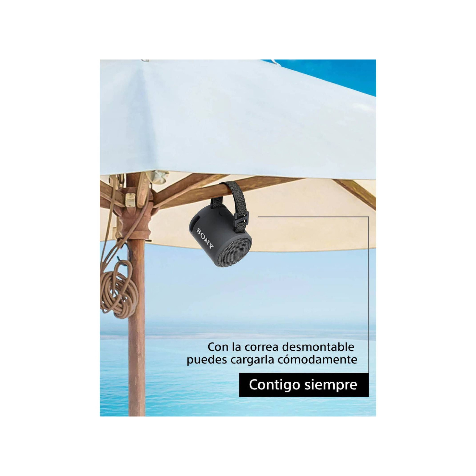 Bocina Portátil Sony Negra Resistente Agua SRS-XB13