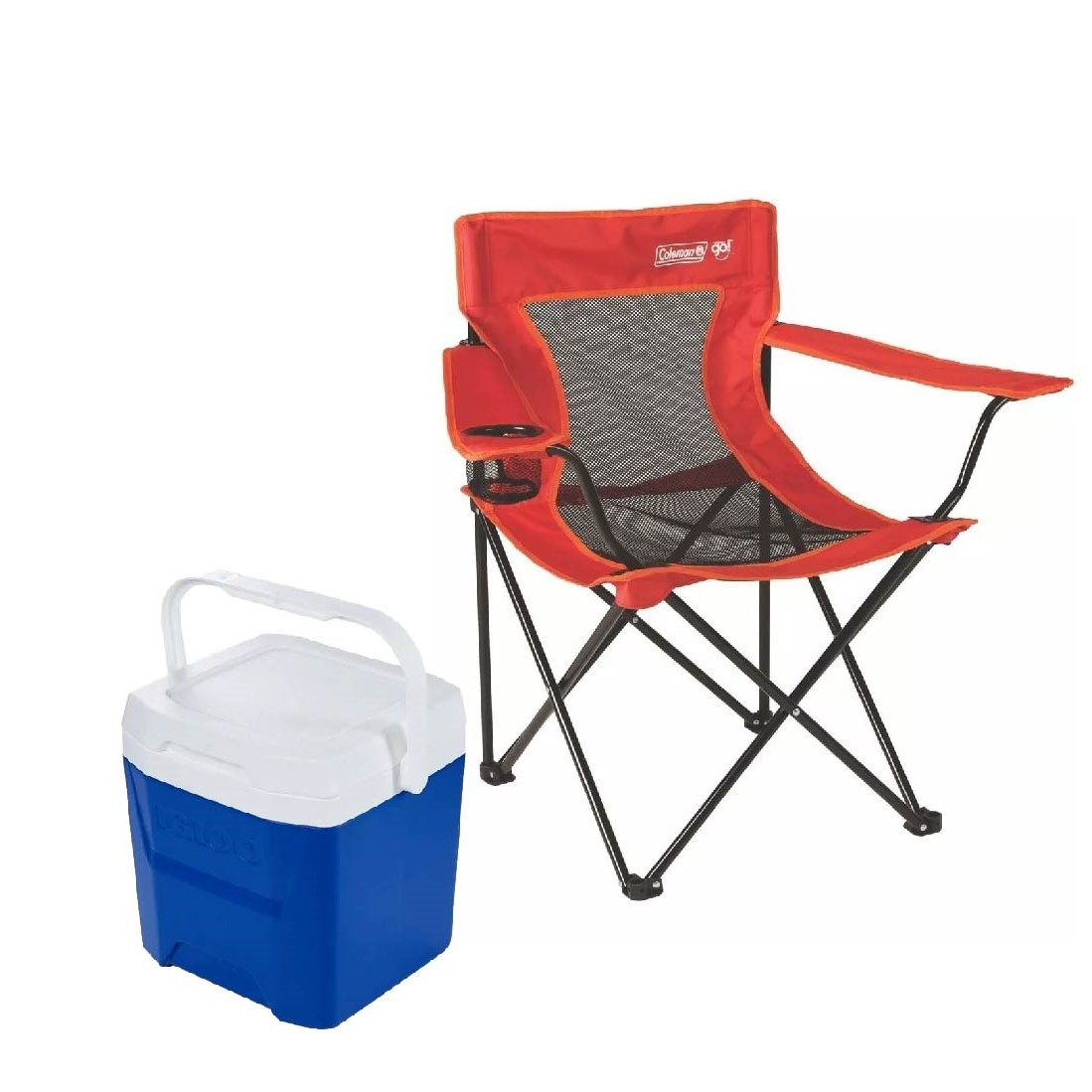 SILLA PLEGABLE CON BRAZOS GO ROJA COLEMAN