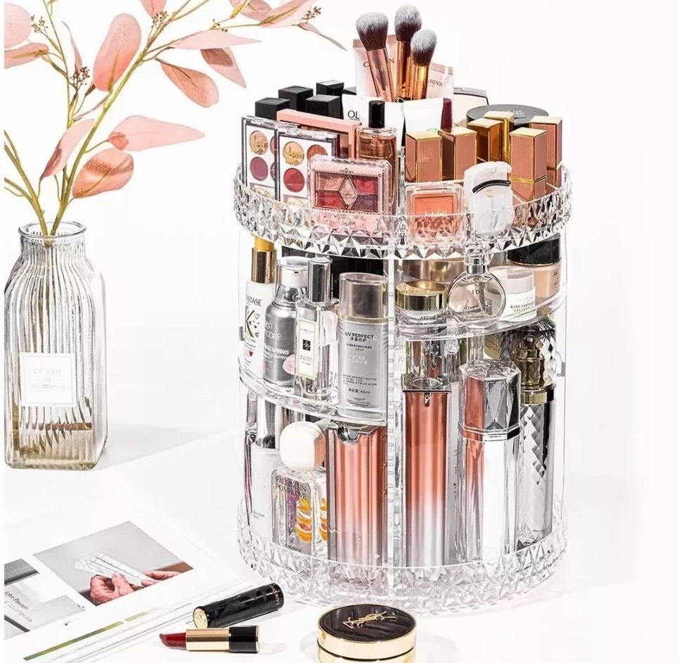 Organizador Maquillaje Cosmeticos Acrílico Rotación 360