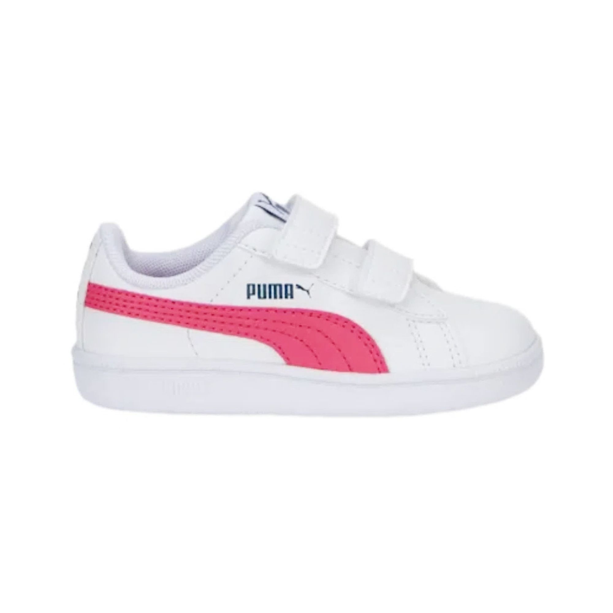 Tenis Puma UP Velcro Blanco con Rosa Bebé Originales 37360326