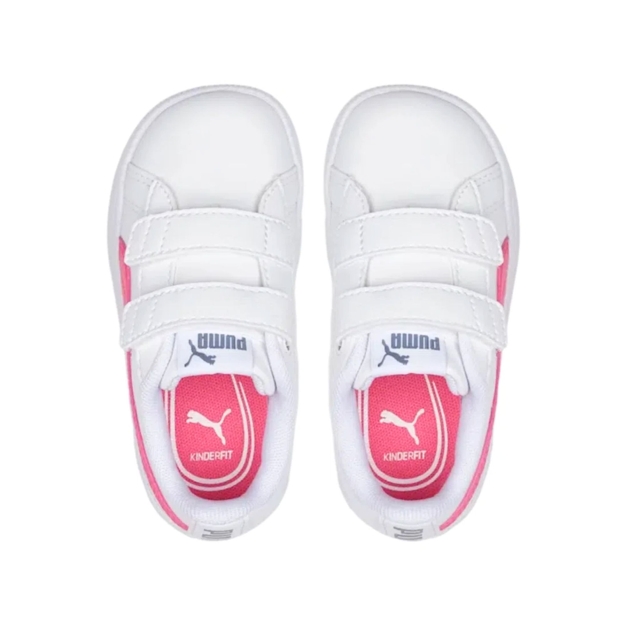 Tenis Puma UP Velcro Blanco con Rosa Bebé Originales 37360326