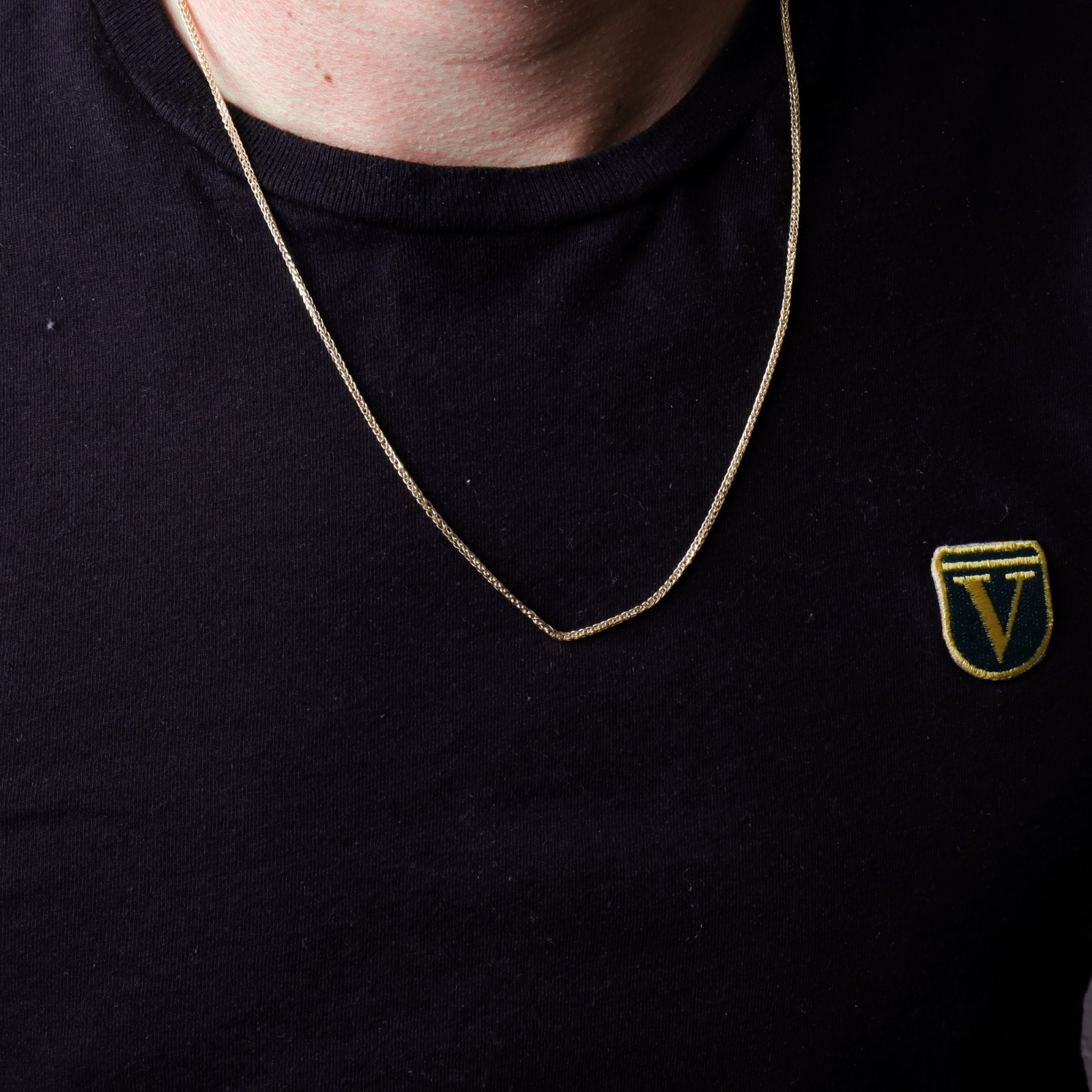 Cadena Espiga Italiana Oro 10k Kilates 60cm - 2mm + Estuche