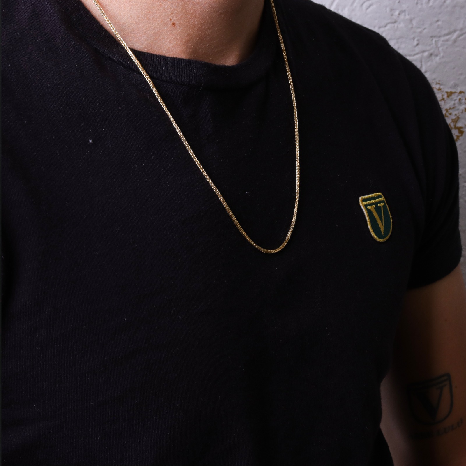 Cadena Espiga Italiana Oro 10k Kilates 60cm - 2mm + Estuche