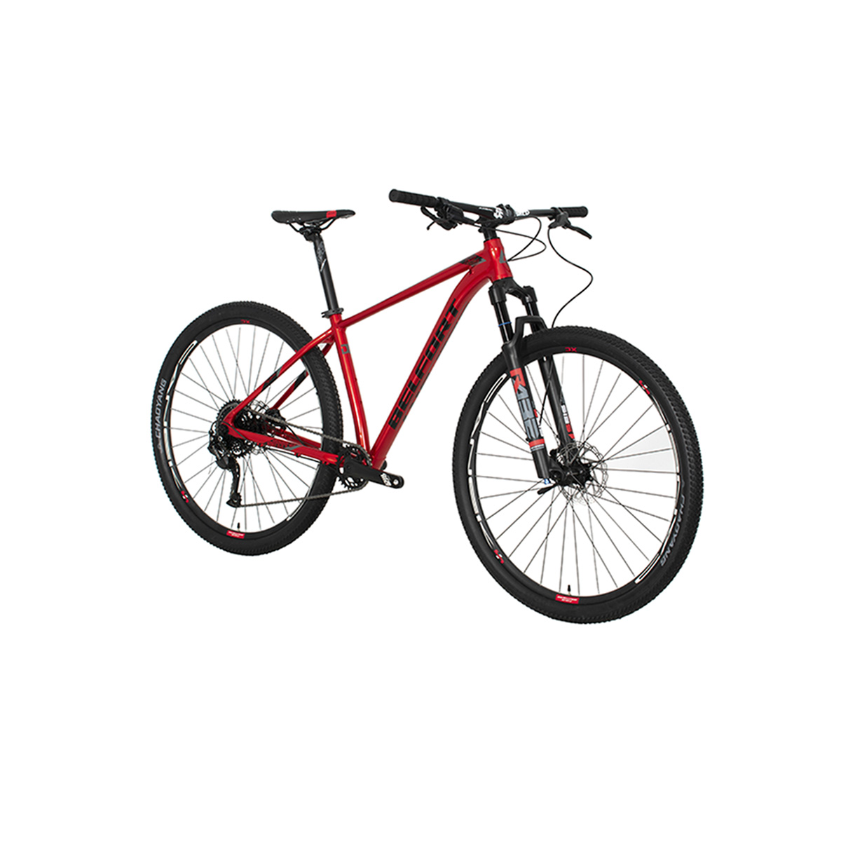 Bicicleta Belfort Coatl Rabe R29 T15 Rojo Negro 2024