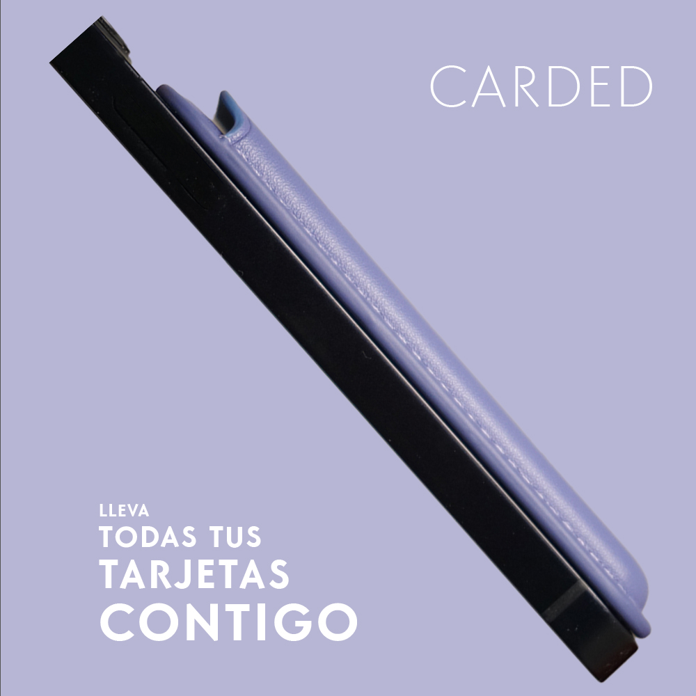 Cartera Tarjetero Magnético Para Celulares Compatibles Con Magsafe y Accesorios Inalámbricos Morado
