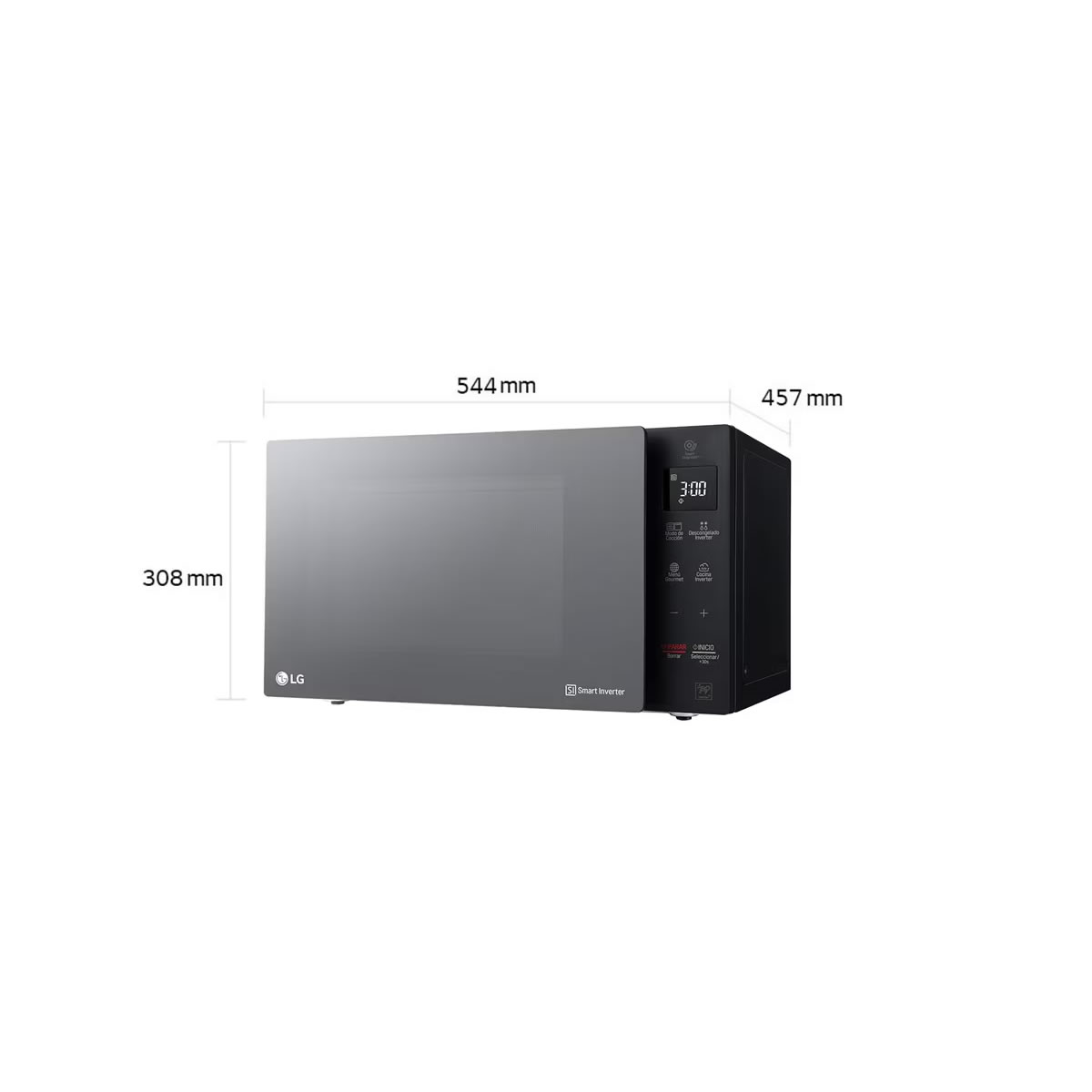 Horno de Microondas De 42 Litros 1200 W LG MH1536GIR SMS