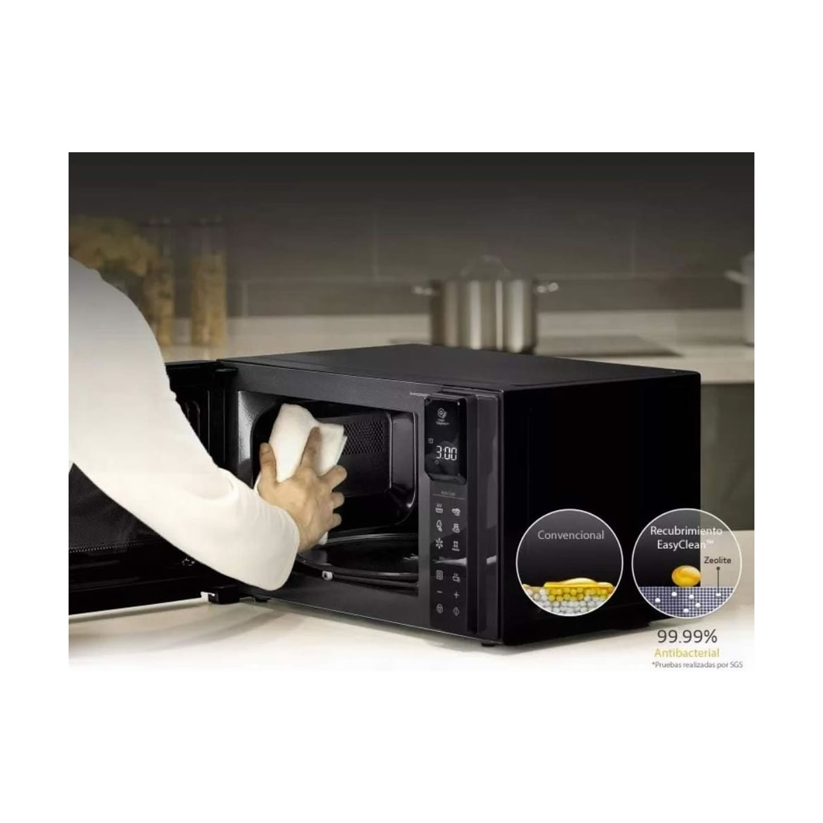 Horno de Microondas De 42 Litros 1200 W LG MH1536GIR SMS