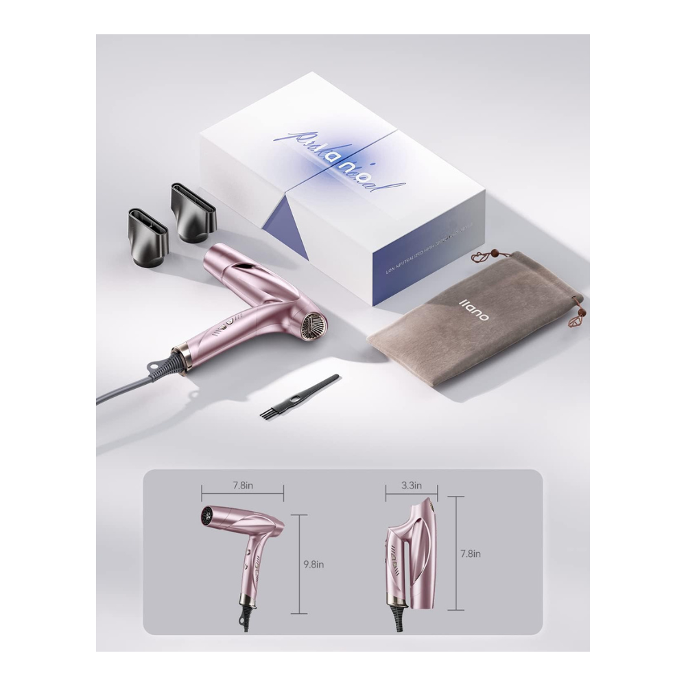 Secadora Profesional Para Cabello Llano Ll-pc001 1400w Rosa