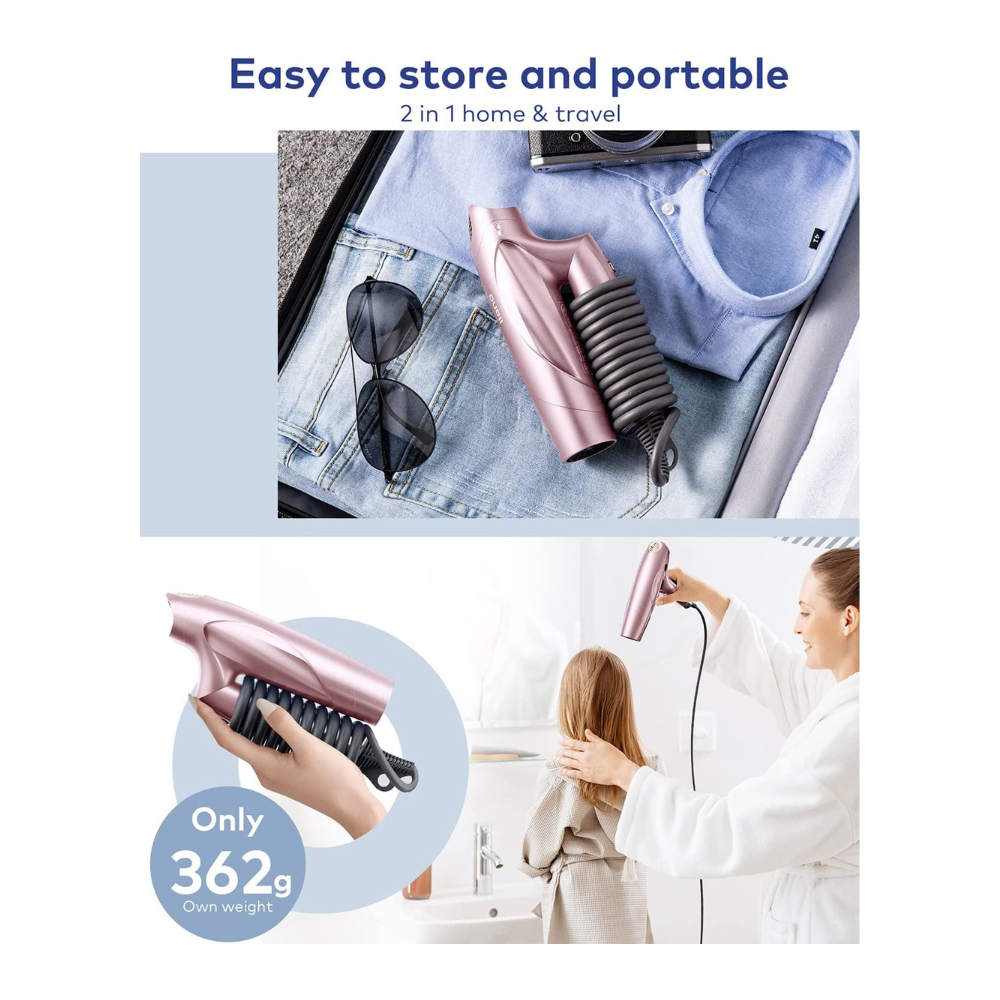 Secadora Profesional Para Cabello Llano Ll-pc001 1400w Rosa