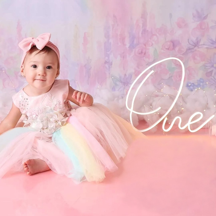 Letrero Neon Led One Fotografía Infantil Accesorio