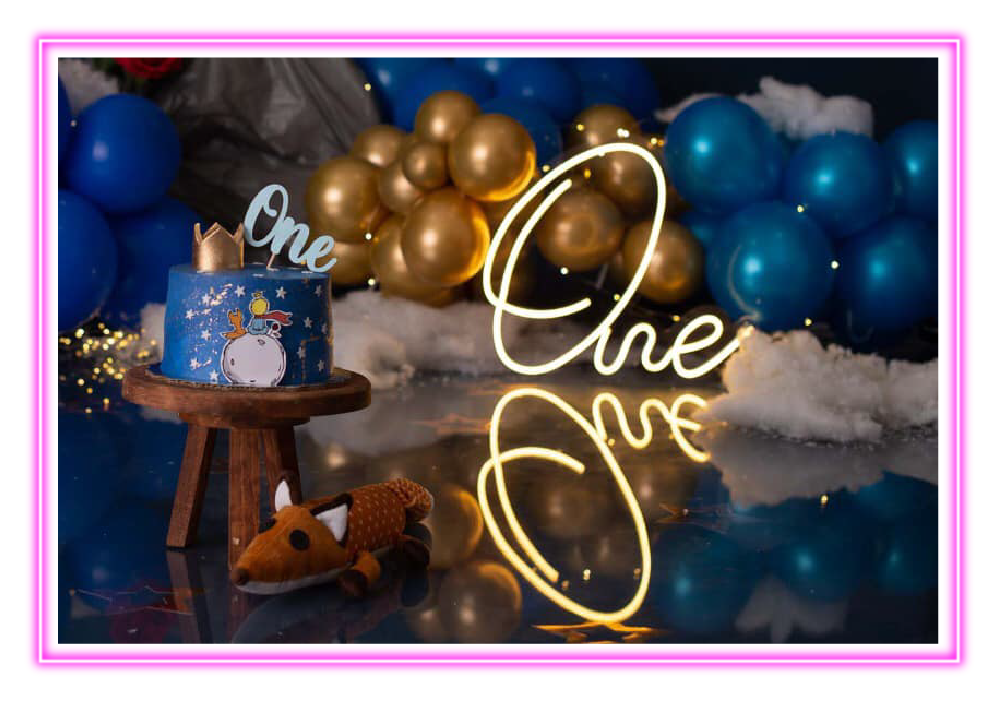 Letrero Neon Led One Fotografía Infantil Accesorio