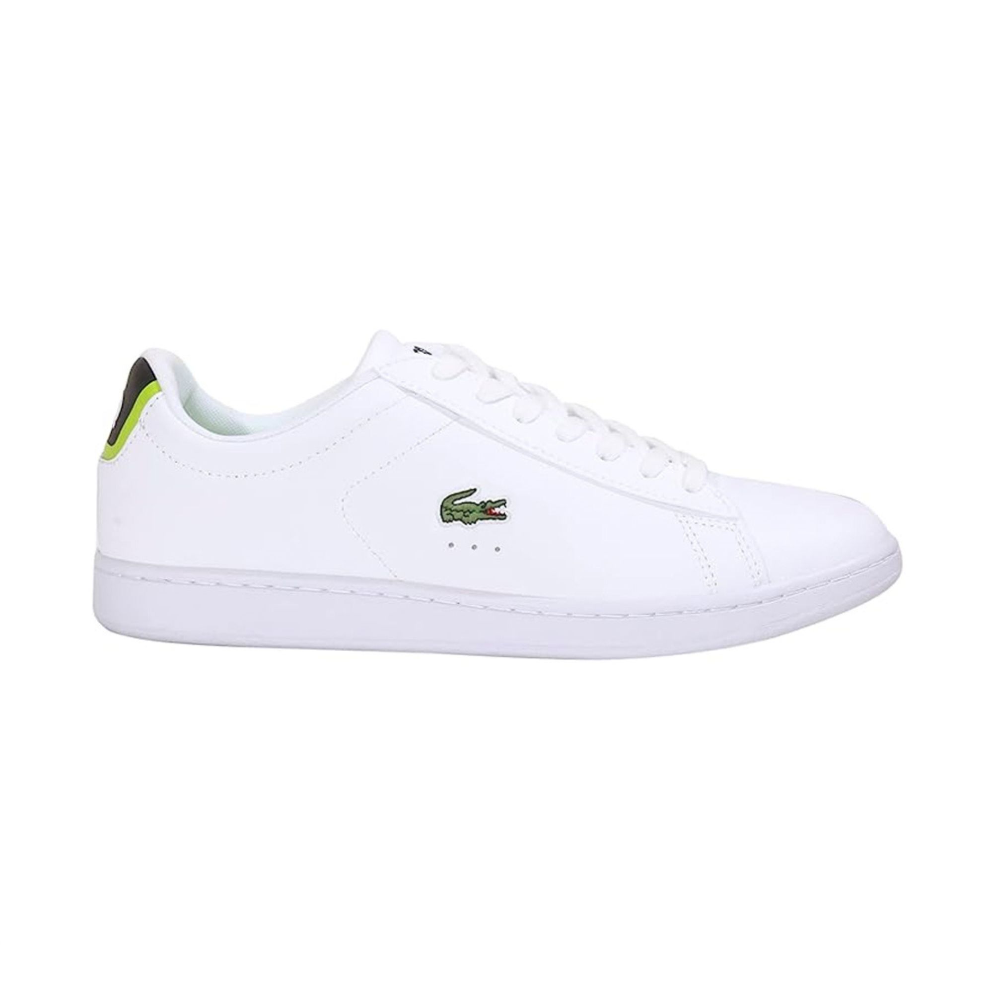 Tenis Lacoste Carnaby Evo 222 Blanco con Verde Hombre Originales 744SMA00012L6