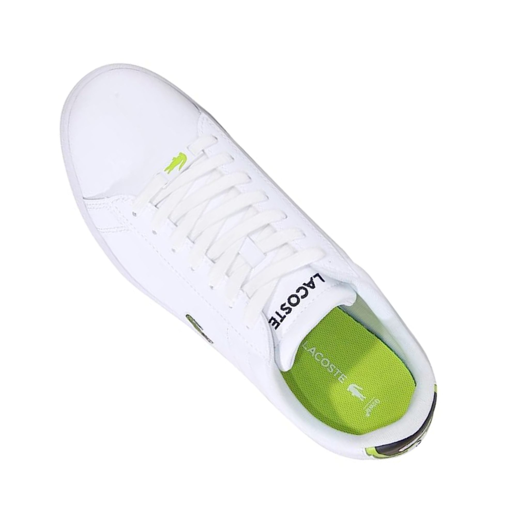 Tenis Lacoste Carnaby Evo 222 Blanco con Verde Hombre Originales 744SMA00012L6