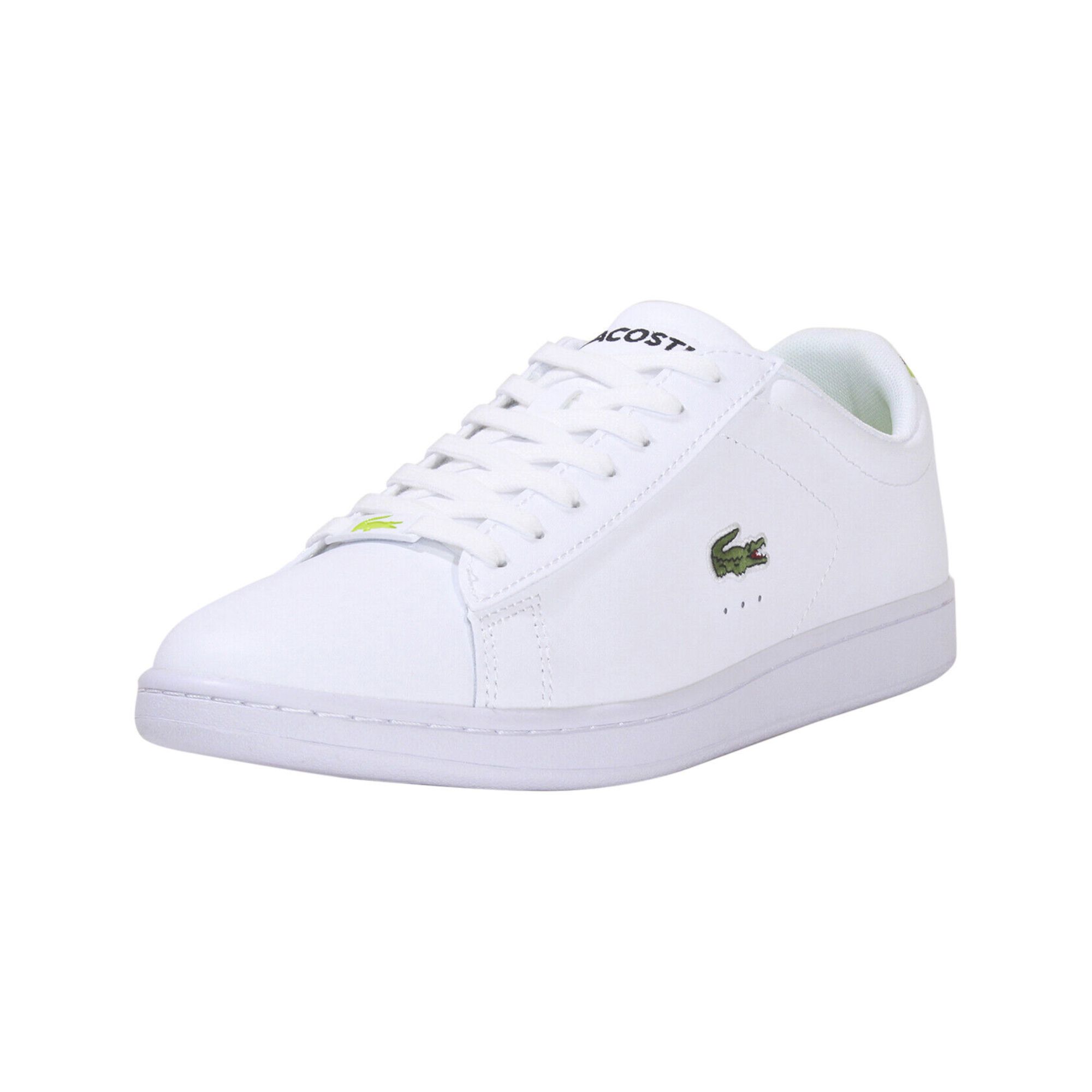 Tenis Lacoste Carnaby Evo 222 Blanco con Verde Hombre Originales 744SMA00012L6