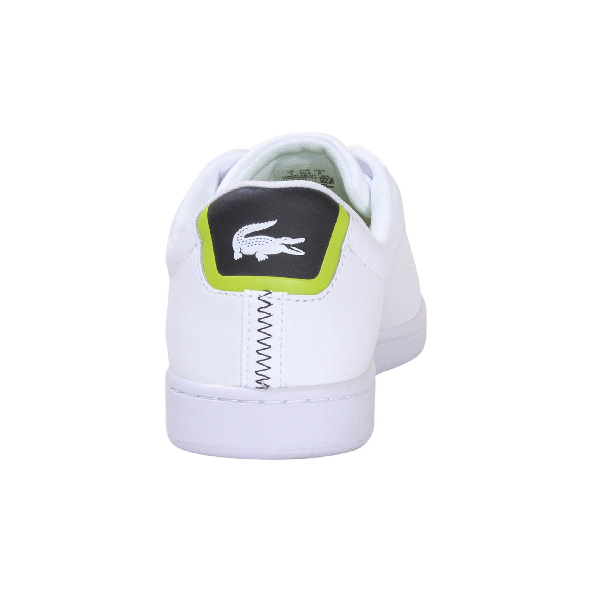 Tenis Lacoste Carnaby Evo 222 Blanco con Verde Hombre Originales 744SMA00012L6