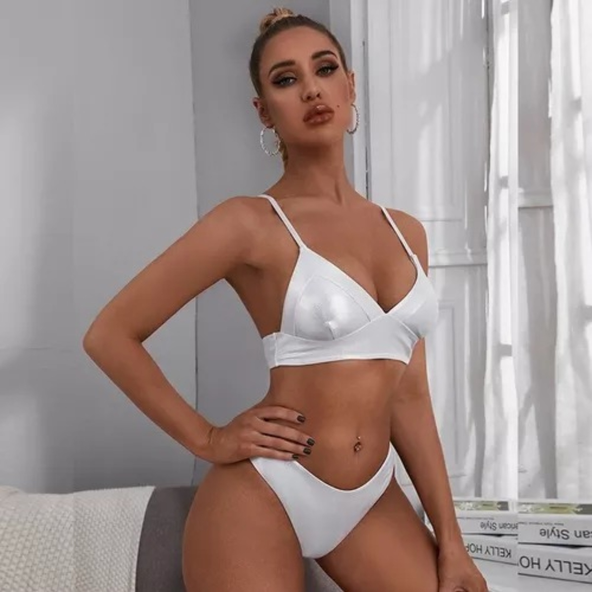 Traje De Baño Conjunto Bikini Sexy Para Mujer, Ajustable