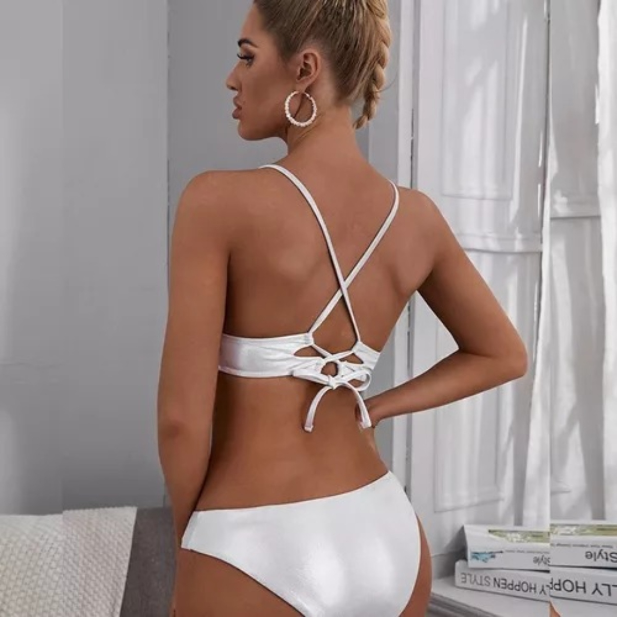 Traje De Baño Conjunto Bikini Sexy Para Mujer, Ajustable