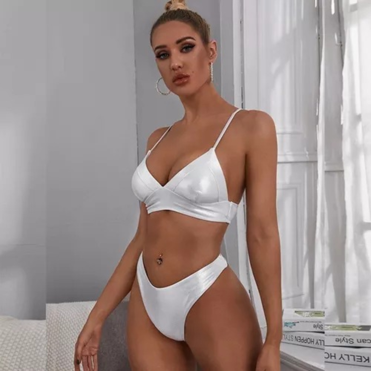 Traje De Baño Conjunto Bikini Sexy Para Mujer, Ajustable