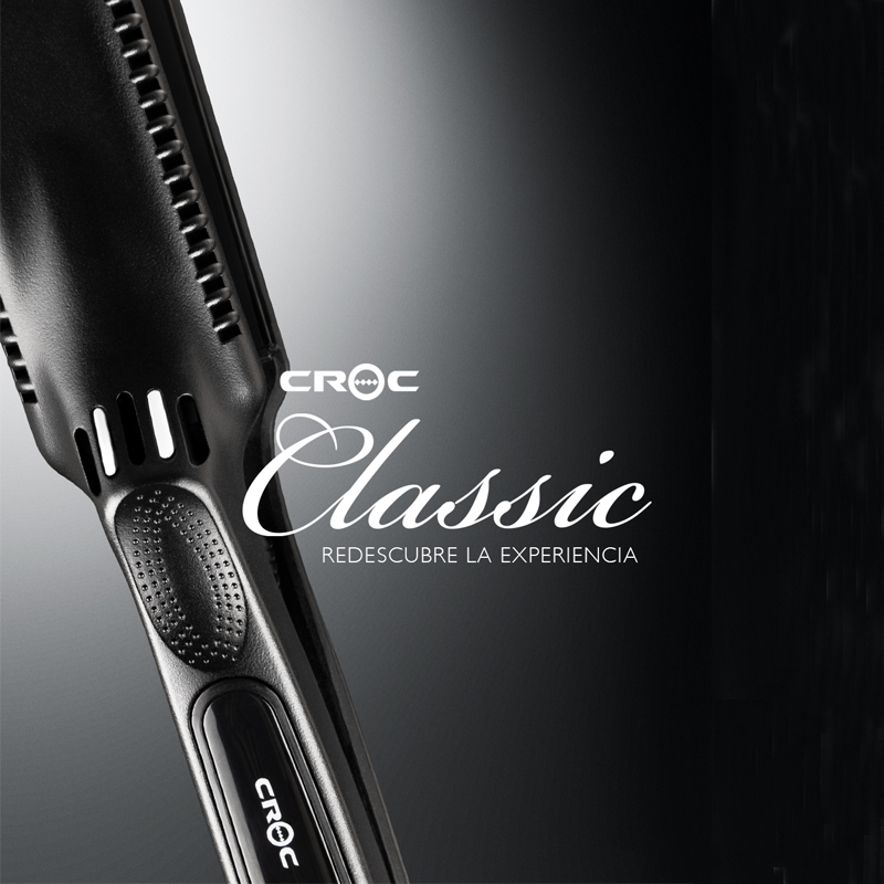 Alaciadora para cabello CROC Classic, Ideal para tratamientos de Keratina