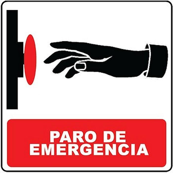 Señalización Pública MXSGA-009 25x25cm Emergencia Paro de Emergencia Normal Señalamientos para Gasolineras