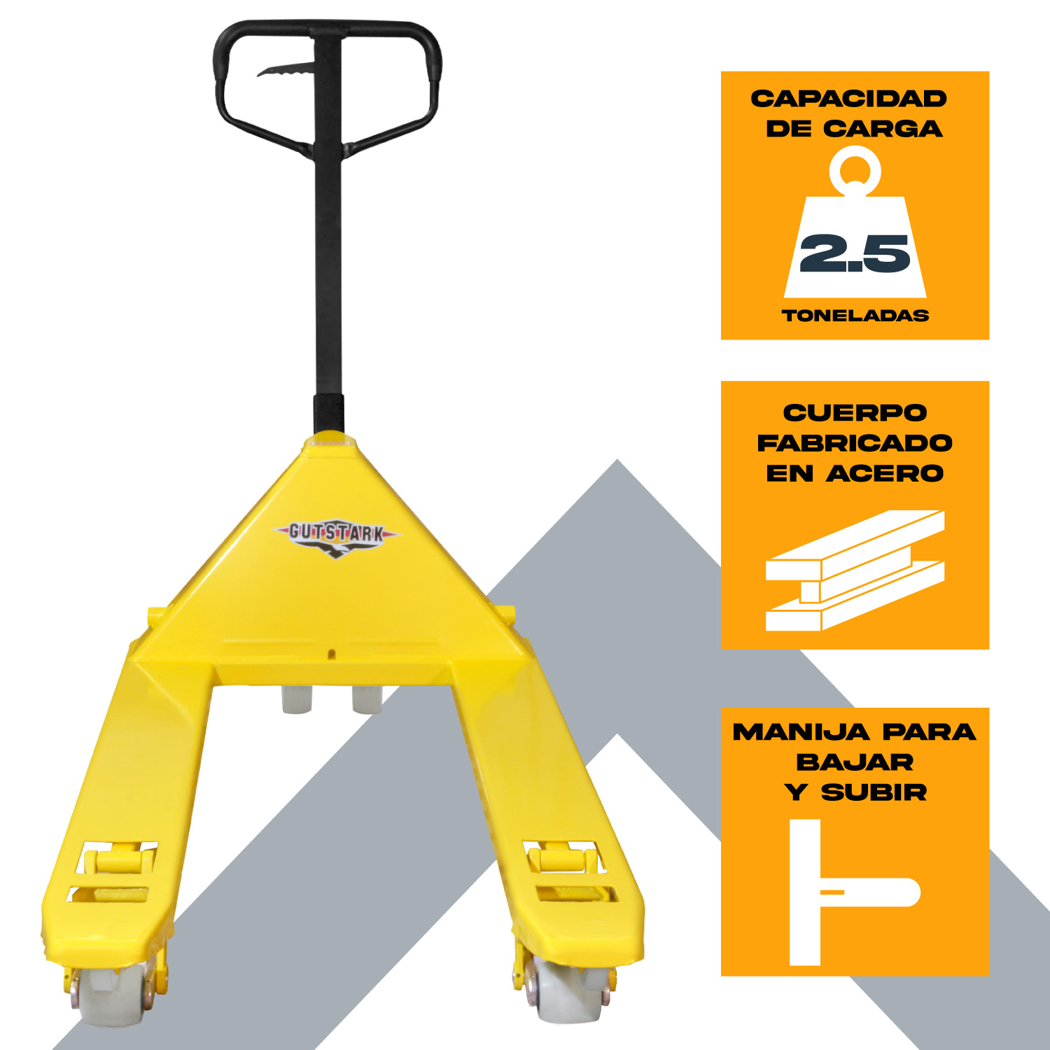 Patin Hidraulico Para Tarima Traspaleta 2.5 Toneladas Montacargas