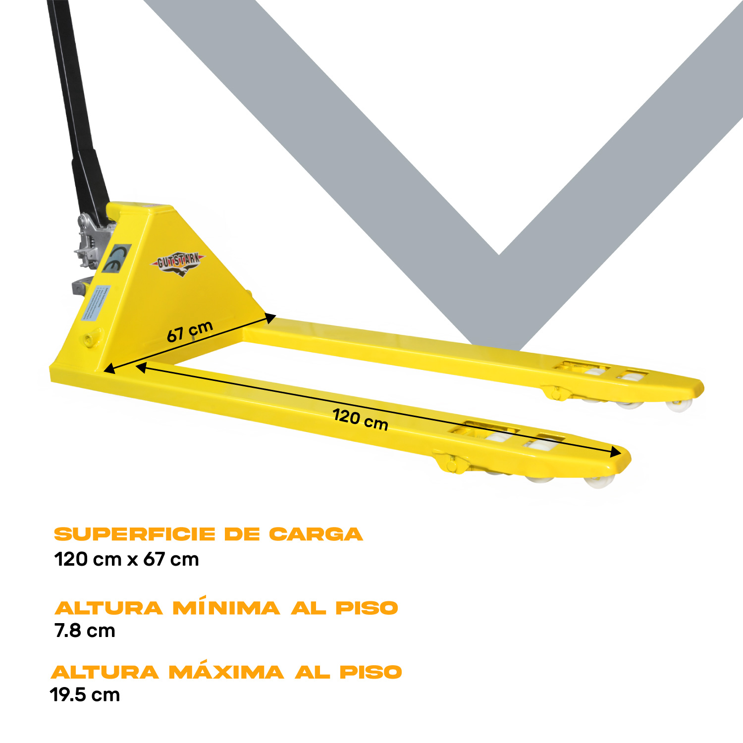 Patin Hidraulico Para Tarima Traspaleta 2.5 Toneladas Montacargas