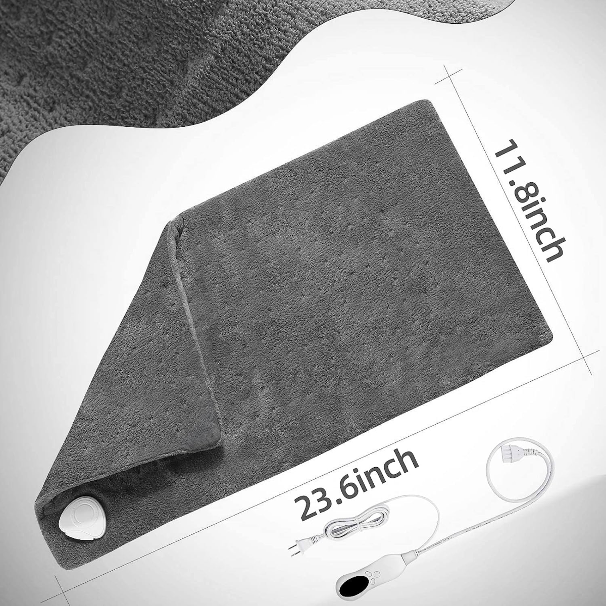 Compresa Caliente Eléctrica: Alivio Terapéutico para Dolores de Espalda, Hombro y Cuello - Tamaño 60 x 30 cm, Temperatura Ajustable