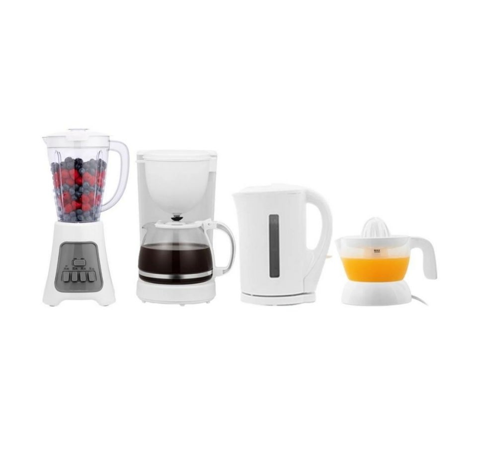 Combo Licuadora, Jarra Hervidora, Exprimidor, Cafetera