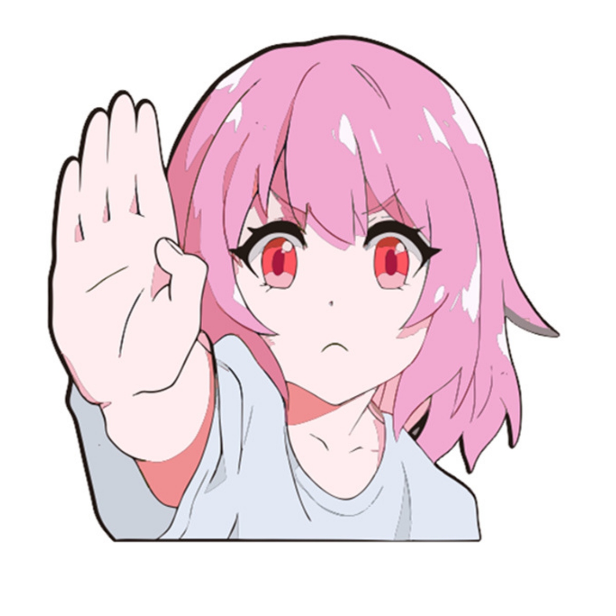 Calcomania No Pasar Stickers Anime Contra Agua Para Hogar Y Carro