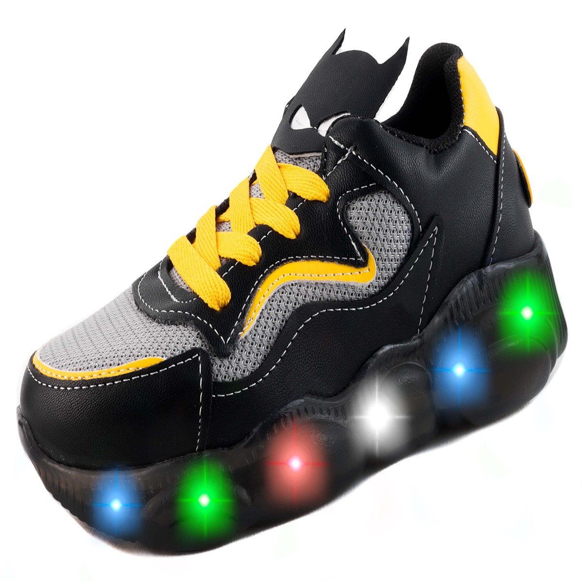 Tenis batman ni o luces led superh roe c mic 120 031 negro