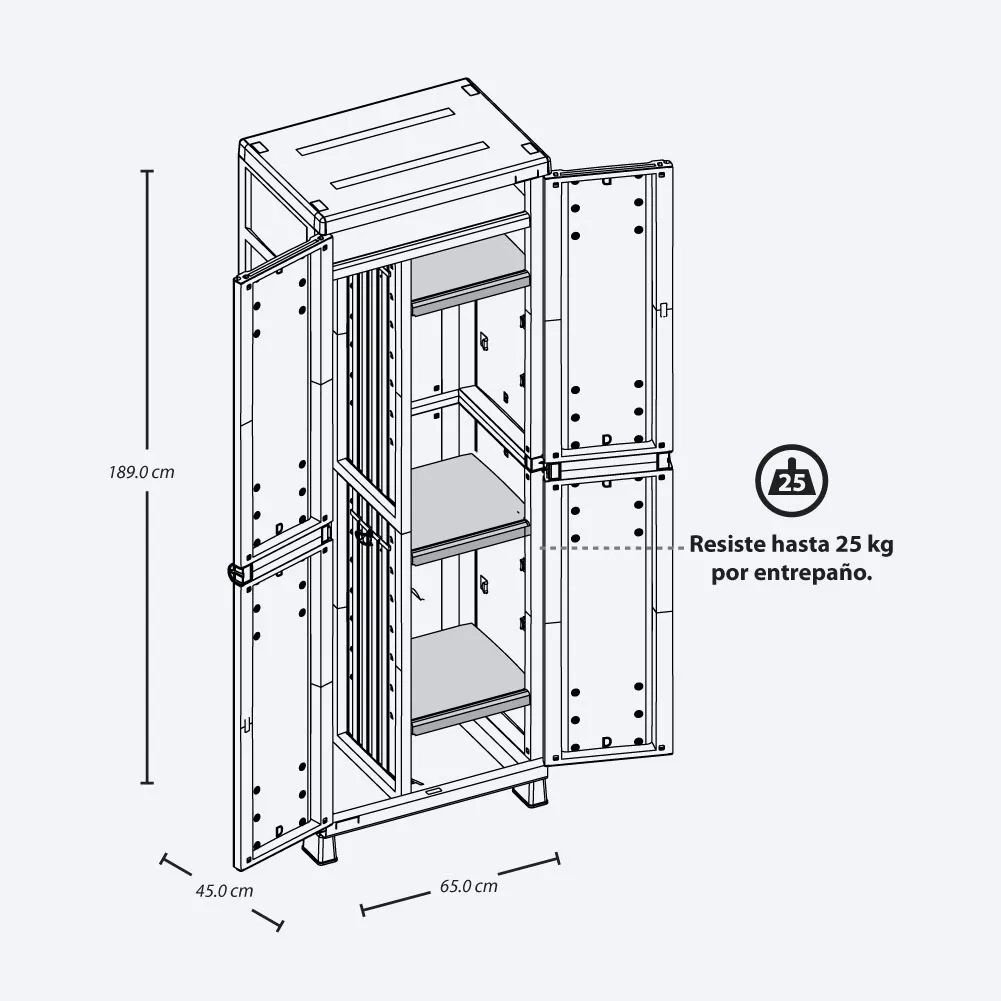 Closet Armario Organizador Almacena Multiuso De Plástico