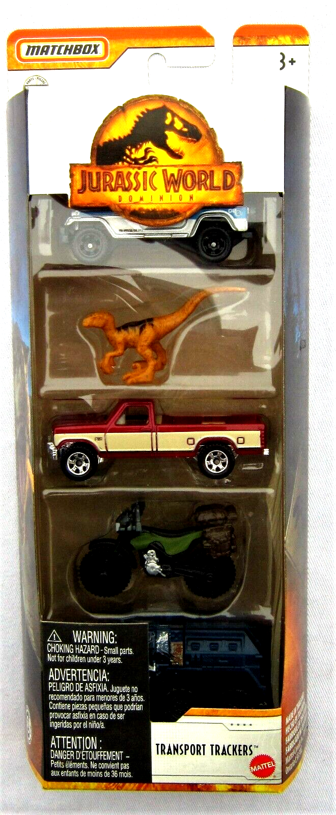 Matchbox Jurassic World Vehículo de Juguete Paquete de vehículos
