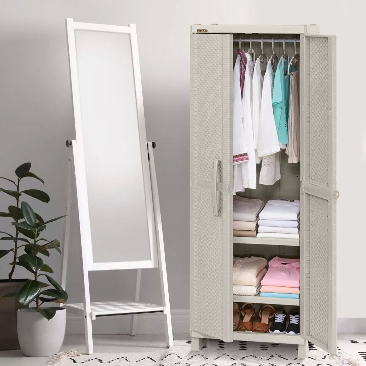 Closet Armario Para Ropa Rattan Elegante De Plastico